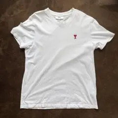 AMI PARIS アミパリス バイカラーデザイン 半袖Tシャツ ホワイトレッド 