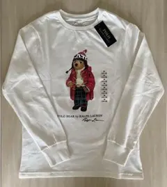 ラルフローレン ポロベア長袖Tシャツ ホワイト M/150 大人にもおすすめ！