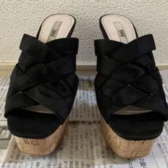 R&E コルクヒールサンダル