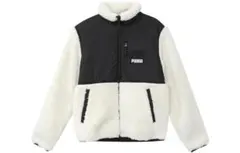 PUMA フリースジャケット シェルパHYBRID ボア ロゴ ■1010E