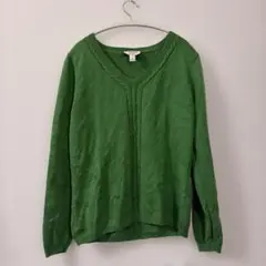 Talbots グリーン Pima Cotton セーター Lのサムネイル