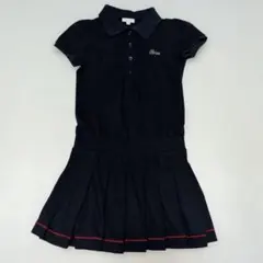 120★GUCCI グッチ★パフ袖！ストーンロゴ付！裾プリーツ鹿の子ワンピース★のサムネイル