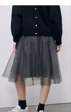 allureville シアーランダムプリーツスカート　グレーのサムネイル