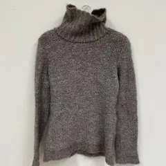 限定価格！グレー ニット タートルネック 長袖