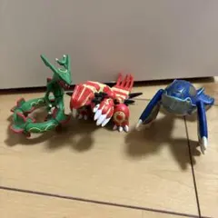 ゲンシカイオーガ ゲンシグラードン レックウザ　フィギュアセット　初期　モンコレ
