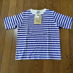 デニムダンガリーボーダーTシャツ120センチ　新品タグ付き
