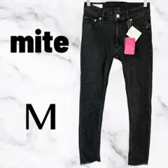 新品✨【mite】ストレッチスキニーデニム　ローライズ　カットオフ　美脚効果　Mのサムネイル