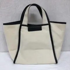 トゥモローランド FEEL AND TASTE レザーパイピングトートバッグ 黒