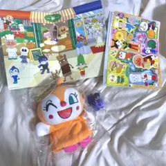 アンパンマン　ドキンちゃん　ぬいぐるみ　ハンドパペット　バイキンマン　ステッカー