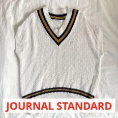 JOURNAL STANDARD Vネックニットベスト ホワイト ニットセーター