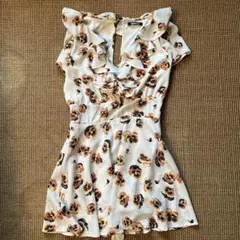 Spiral Girl フラワープリントショートドレス