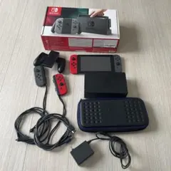 Nintendo Switch 本体 赤/グレー 付属品付き　箱付き