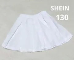 SHEIN ホワイト プリーツスカート 130cmのサムネイル