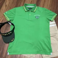 23区 GOLF メンズ ポロシャツ グリーン Lサイズ
