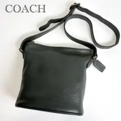 【極美品】COACH オールドコーチ ショルダーバッグ レザー グリーン