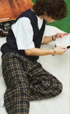 INTER FACTORY チェック柄パンツ りゅうせい Sサイズ