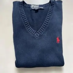 Ralph Lauren ネイビー Vネックベスト