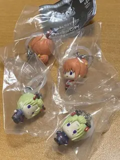 銀魂 新劇場版 吉原大炎上 めじるしアクセサリー ガチャガチャ 神楽　月詠　4点