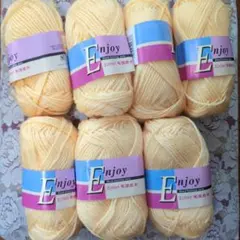 Enjoy 毛糸 オレンジ 40g 6〜8号