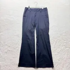 ☆コムサデモード【9】 黒 パンツ ワイド カジュアル 秋冬 ストレッチあり