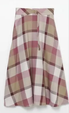 ブルーレーベル クレストブリッジチェックエアリーツイルスカート 38