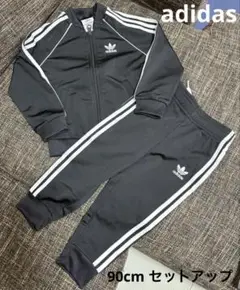 【美品】adidas ブラック ジャージセット