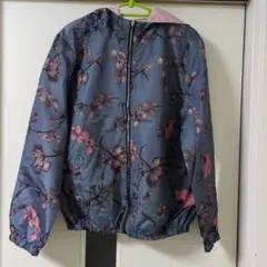 花柄フード付きリバーシブルウィンドブレーカー