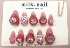 ネイルチップ　ボンボンドロップシール　平成女児　#371