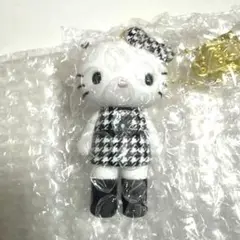 ハローキティ展 ぬいぐるみ シークレットマスコットチャーム 千鳥格子　2点 ハローキティ展 シークレットマスコットチャームA 千鳥格子