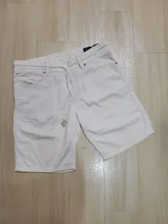 DIESEL ディーゼル JOGGjeans ジョグスウェット ハーフデニム 白