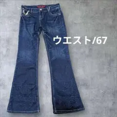 BACK AND FORTH 刺繍フレアデニム W67 Y2K ブーツカット M
