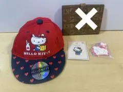 北Ｅ　ハローキティ帽子キャップ刺繍アップリケストラップ