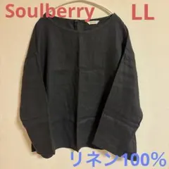 ソウルベリー　スミクロ　麻100% プルオーバーブラウスのサムネイル