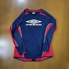 UMBRO 長袖スポーツウェア JASPO 160 ネイビー/レッド
