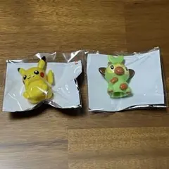 ポケモン ピカチュウ サルノリ ミスド コラボ　ソフビ 指人形 非売品のサムネイル