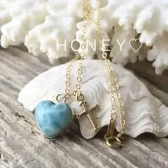 ♡プロフ様専用　再販開始♡14kgf ラリマー クロス ネックレス3way