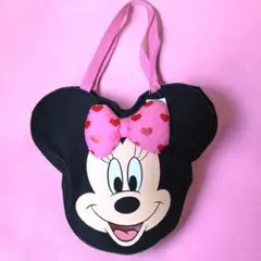 海外限定　ディズニーストア　ミニーマウス　ビッグフェイストートバッグ　リボン