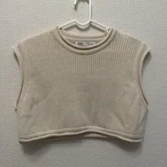 ZARA クロップドニットノースリーブ