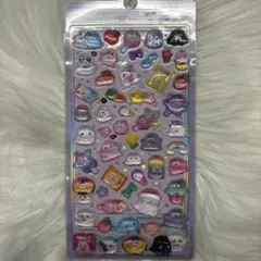 3D ボンボンドロップ風シール　おばけ