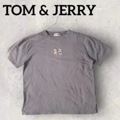 TOM & JERRY トムとジェリー 半袖 Tシャツ（F）グレー ワンポイントのサムネイル