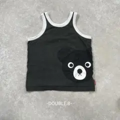 DOUBLE.B/ミキハウス/タンクトップ/110/カーキ/くまプリント/子供服