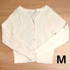 値下げ★PATTERN fiona カーデ M オフホワイト 羽織りのサムネイル