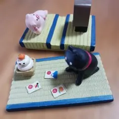 コンコンブル セット 畳と黒猫と鏡餅・スマホスタンド