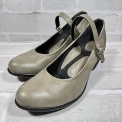 リゲッタ ウェッジソール パンプス ストラップ レザー 24～24.5