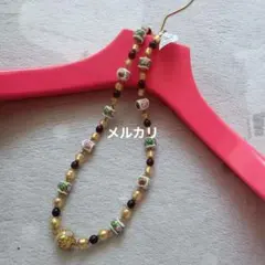 新品 ムラーノガラス ネックレス ヴェネチア MURANO イタリア花模様.高級のサムネイル