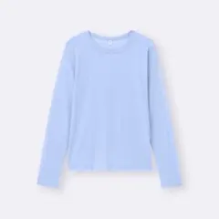 GU ソフトシアークルーネックT 62 BLUE M