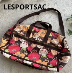 【LESPORTSAC】ボストンバッグ　旅行用　大容量　花柄　レトロ