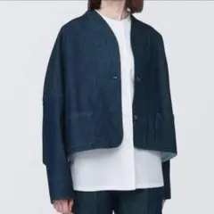 無印良品　和紙混 デニムジャケット S