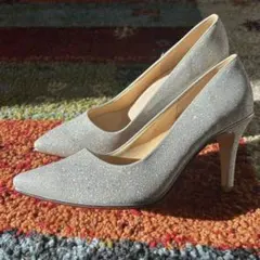 未使用　グリッターパンプス 24.0cm パーティー 結婚式 上品