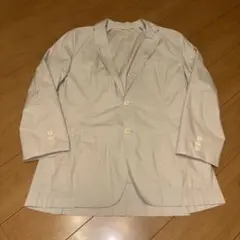 ベージュ ナイロンジャケット シングルブレスト　VICOMTE A.